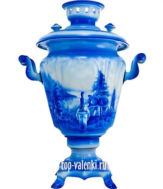 Самовар электрический, 3 л, роспись "Пейзаж" Самовар электрический, 3 л, роспись "Пейзаж"