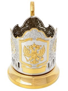 Подстаканник "Герб РФ" латунный