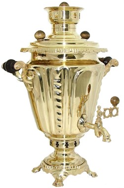 Самовар жаровой(на дровах),объем 7л., форма рюмка с навесом