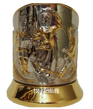 Подстаканник "Народные пляски" латунный