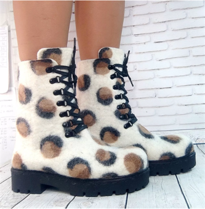 Женские ботинки валяные "Бергшаф" Leopard - фото 19695