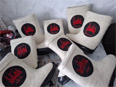 Валенки мужские "Москва" ручной работы на подошве РП-3390