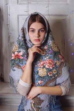 ЖЕНСКИЙ ПЛАТОК ИЗ ШЕРСТИ МЕРИНОСОВ "ЛАЙМА"
