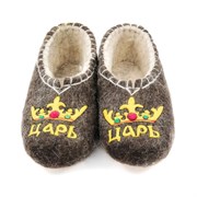МУЖСКИЕ ВАЛЯНЫЕ ТАПОЧКИ "ЦАРЬ"