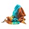 Валяный шарф "Цветной" - фото 10085
