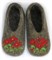 Женские валяные тапочки "Полянка маков" ручной работы СТ-3336