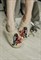 Женские валяные тапочки "Снегирь" ручной работы - фото 16337