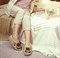 Женские валяные тапочки "Мак" ручной работы - фото 16350