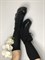 Женские ботинки валяные "Бергшаф" черные, с отделкой из кожи - фото 18771
